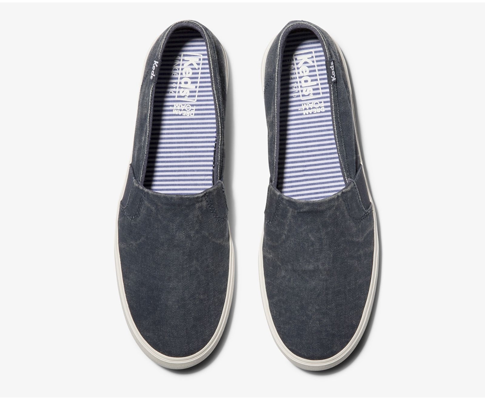 Slip Ons Keds Mujer Azul Marino - Clipper Washed Solids - 2573-GLYOK